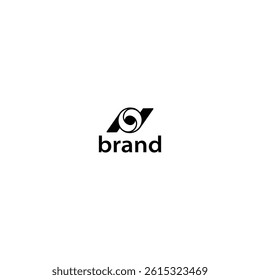 Letter N or ON Swirl Eye Logo Design with White Background. 