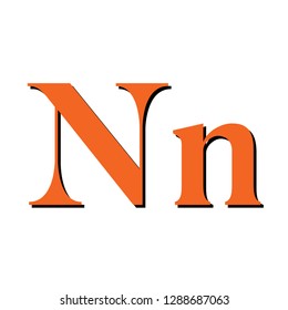 letter N orange