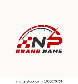 Letter N P logo icon design template elements