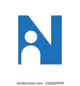 Letter N People Logo Design Vector Template Concept for Insurance, Secure, Health, Safety and Protection