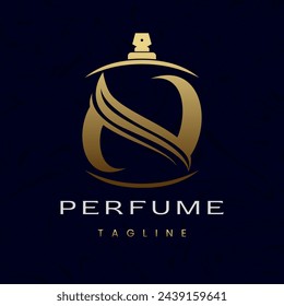 Letter N Perfume Logo Design, Elegant Luxury Scent Initial Logo