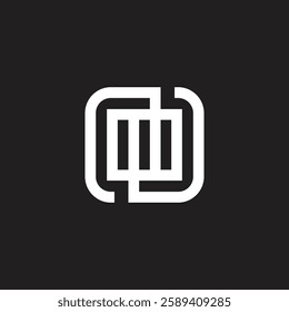 letter n pet cage simple geometric logo vector 