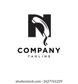 Letter N Phone logo Icon Vector