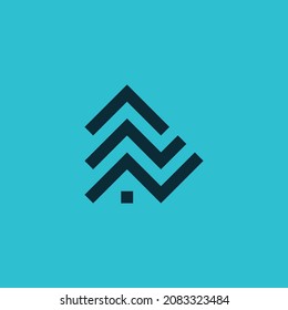 letter N pine house logo