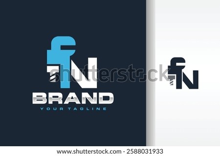 the letter N pipe wrench logo