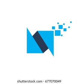 LETTER N PIXEL LOGO
