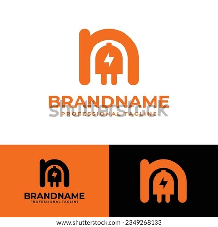Letter N Plug Logo, suitable for any business related to Plug with N initial.