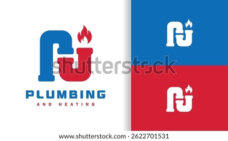 LETTER N PLUMBING AND HEATING LOGO