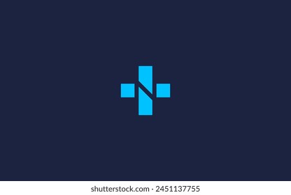 letter n with plus logo icon design vector design template inspiration