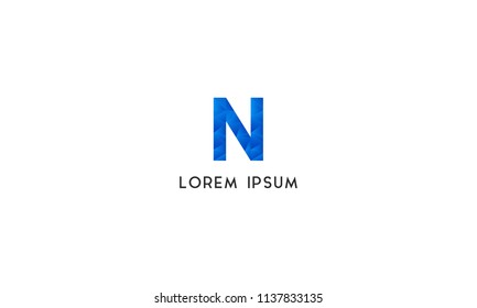 Letter N polygon logo
