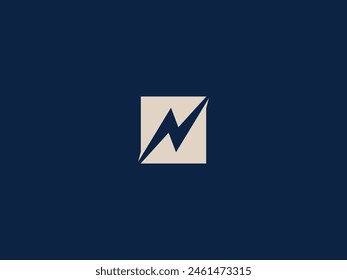 letter n with power electric logo