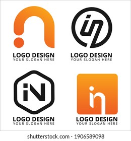 Letter I N Professional Logo Design