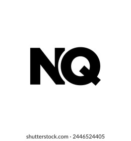 Letter N and Q, NQ logo design template. Minimal monogram initial based logotype.