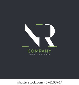 Letter N R initial logo