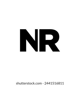 Letter N and R, NR logo design template. Minimal monogram initial based logotype.