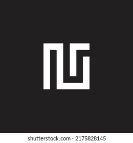 Letter N and r square geometric symbol simple logo vector