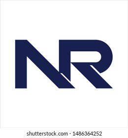 Letter N and R. Vector logo.