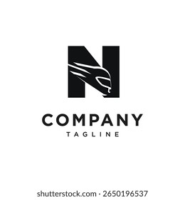 Letter N Racing Helm Logo Icon Vector