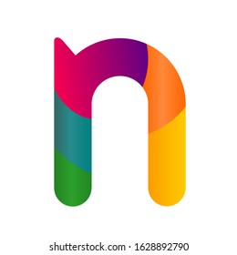 Letter N Rainbow vector logo