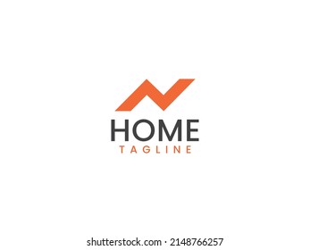 Letter N real estate logo template, house and letter N concept