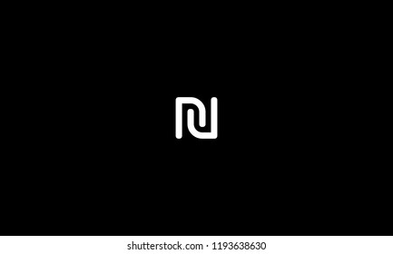 LETTER N RETRO LOGO WITH NEGATIVE SPACE EFFECT FOR LOGO DESIGN OR ILLUSTRATION USE