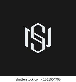 Letter N & S monogram geometric logo.