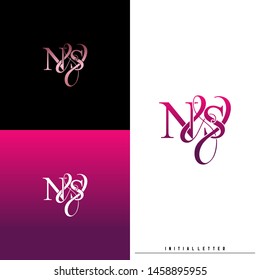 Letter N S NS logo initial vector. Initial luxury logo.