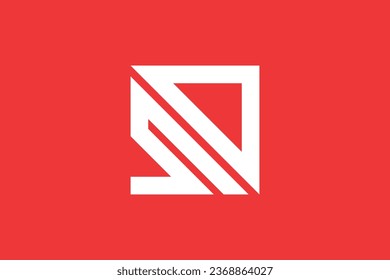 Letter N S trendy vector logo design