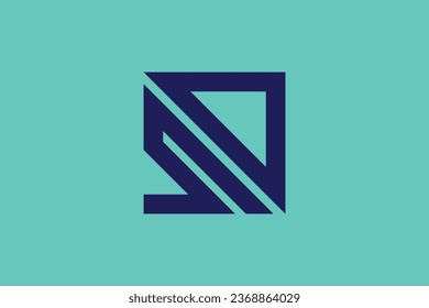 Letter N S trendy vector logo design