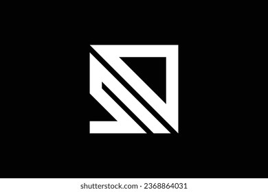 Letter N S trendy vector logo design
