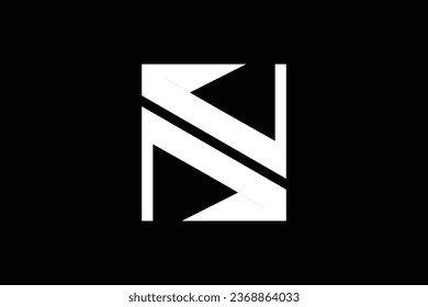 Letter N S trendy vector logo design