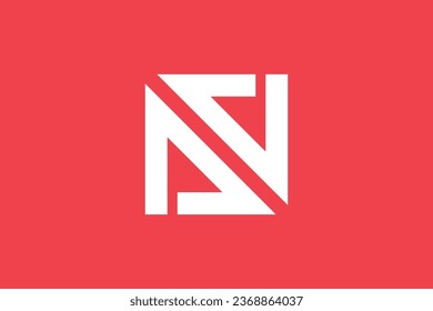 Diseño de logotipo vectorial de moda de la letra N S