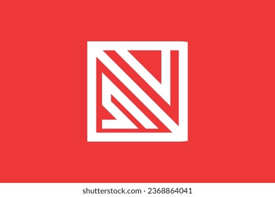 Letter N S trendy vector logo design