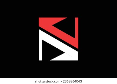 Letter N S trendy vector logo design