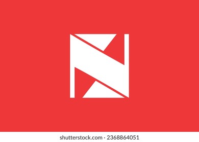 Letter N S trendy vector logo design