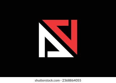 Letter N S trendy vector logo design