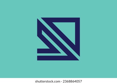 Letter N S trendy vector logo design