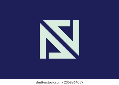 Letter N S trendy vector logo design