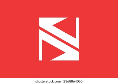 Letter N S trendy vector logo design