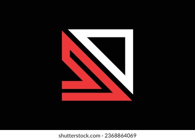 Letter N S trendy vector logo design