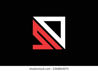 Letter N S trendy vector logo design