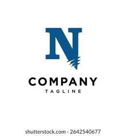 Letter N Screw logo Icon Vector