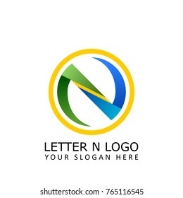 letter n sharp fan logo