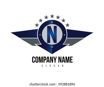 Letter N shield logo