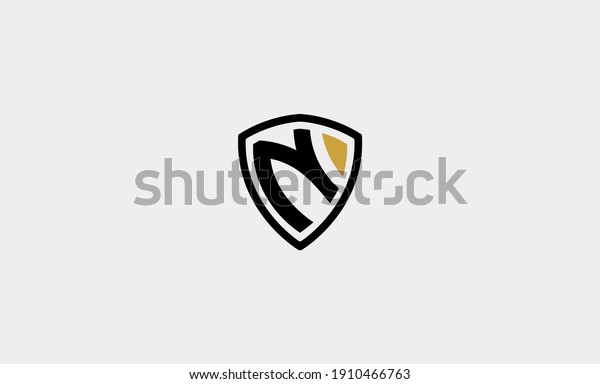 Letter N Shield Monogram Logo Vector Stock Vector Royalty Free 1910466763 Shutterstock