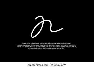 letter n signature line art elegant beauty initial logo