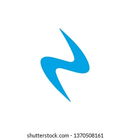 letter n simple curves design logo vector