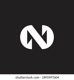 letra n logotipo de diseño cruzado geométrico simple vector