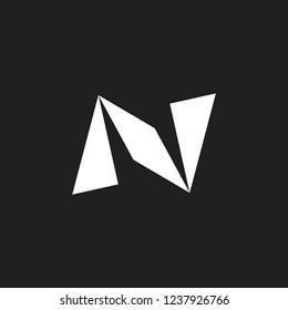 letter n simple geometric logo 