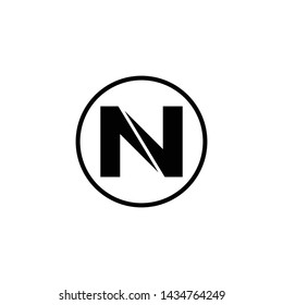 Letter N simple logo design vector